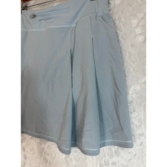 Lululemon Pace Rival Running Tennis Skirt Skort Pleat Light Powder Linen Blue 6 - Picture 7 of 12